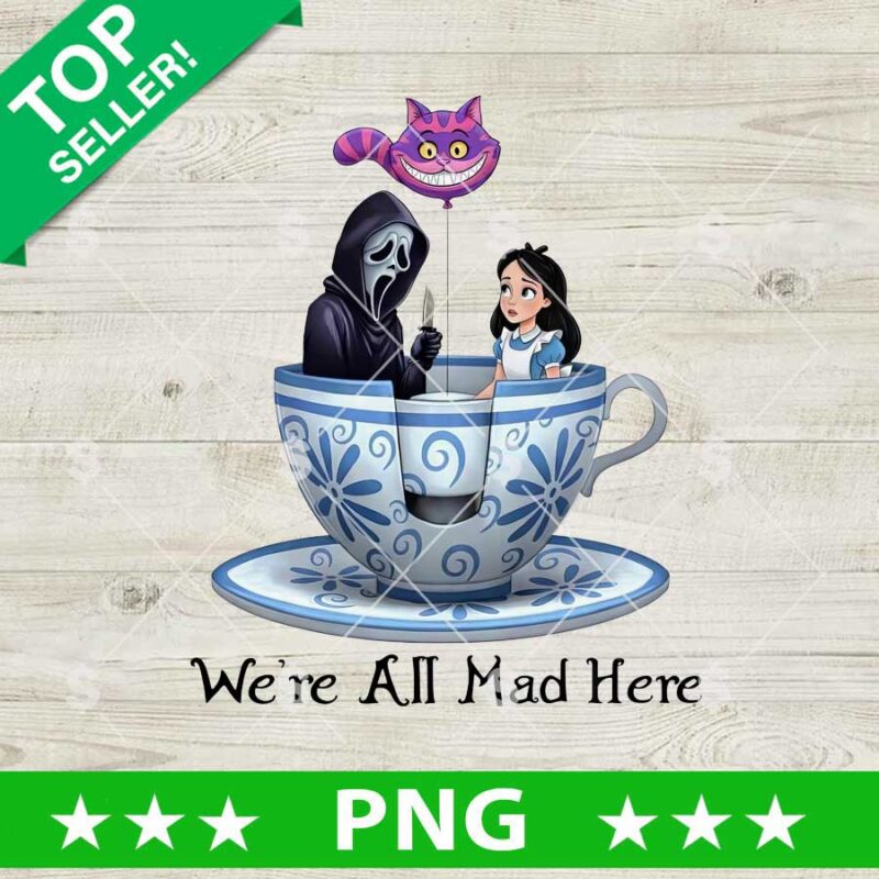 We're All Mad Here Ghostface PNG