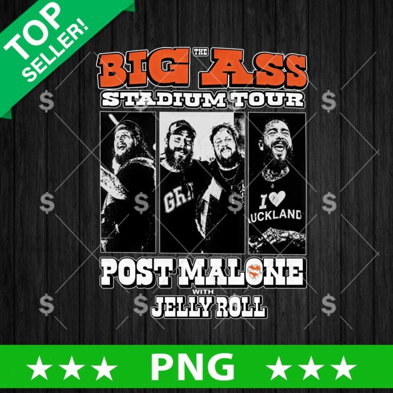 Big Ass Stadium Tour Post Malone With Jelly Roll PNG