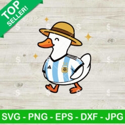 Argentina Soccer Duck SVG