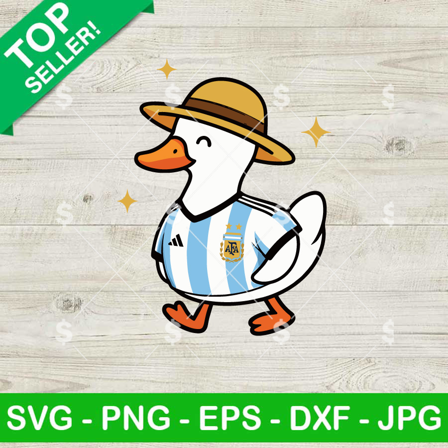 Argentina Soccer Duck SVG