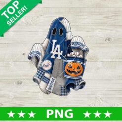 Los Angeles Dodgers Boo Ghost Patchwork PNG