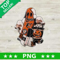Baltimore Orioles Boo Ghost Patchwork PNG