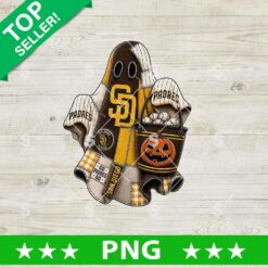 San Diego Padres Boo Ghost Patchwork PNG
