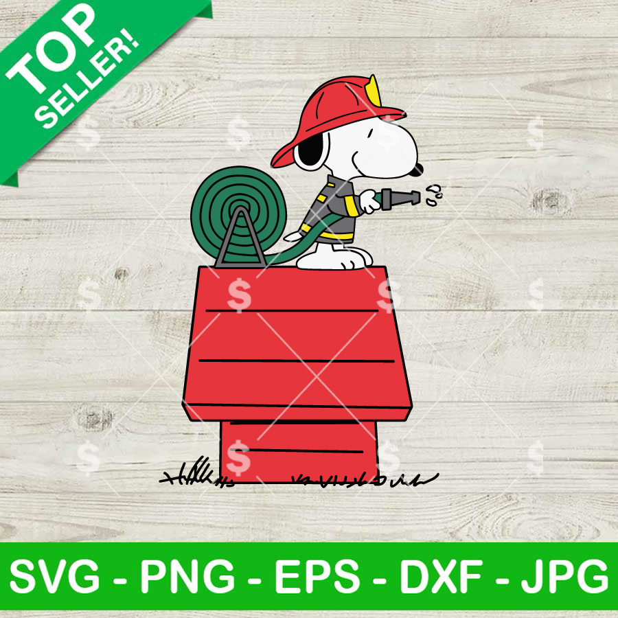 Snoopy Firefighter SVG