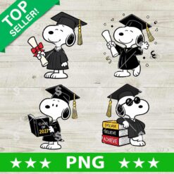 Snoopy Graduate Senior 2027 PNG Bundle