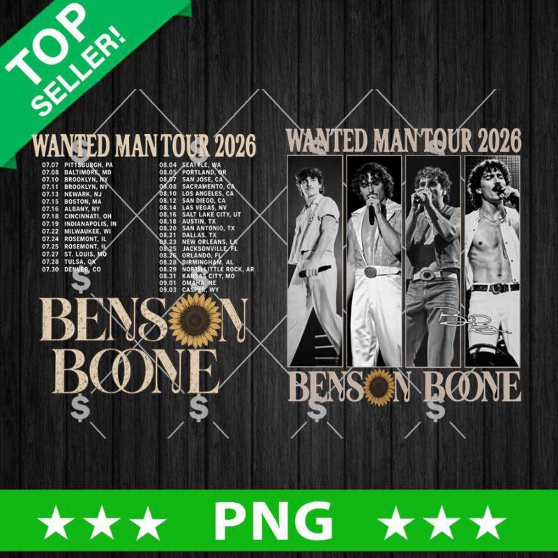 Wanted Man Tour 2026 Benson Boone PNG