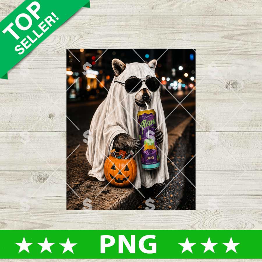 Raccoon Boo Ghost Halloween PNG