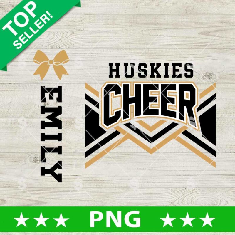 Huskies Cheer Custom Name PNG