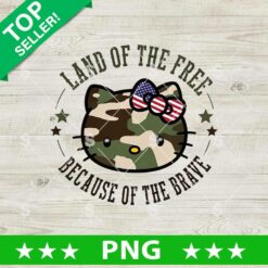 Land Of The Free Because Of The Brave Hello Kitty PNG