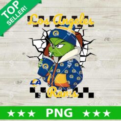 Los Angeles Rams Grinch Drink Coffee PNG