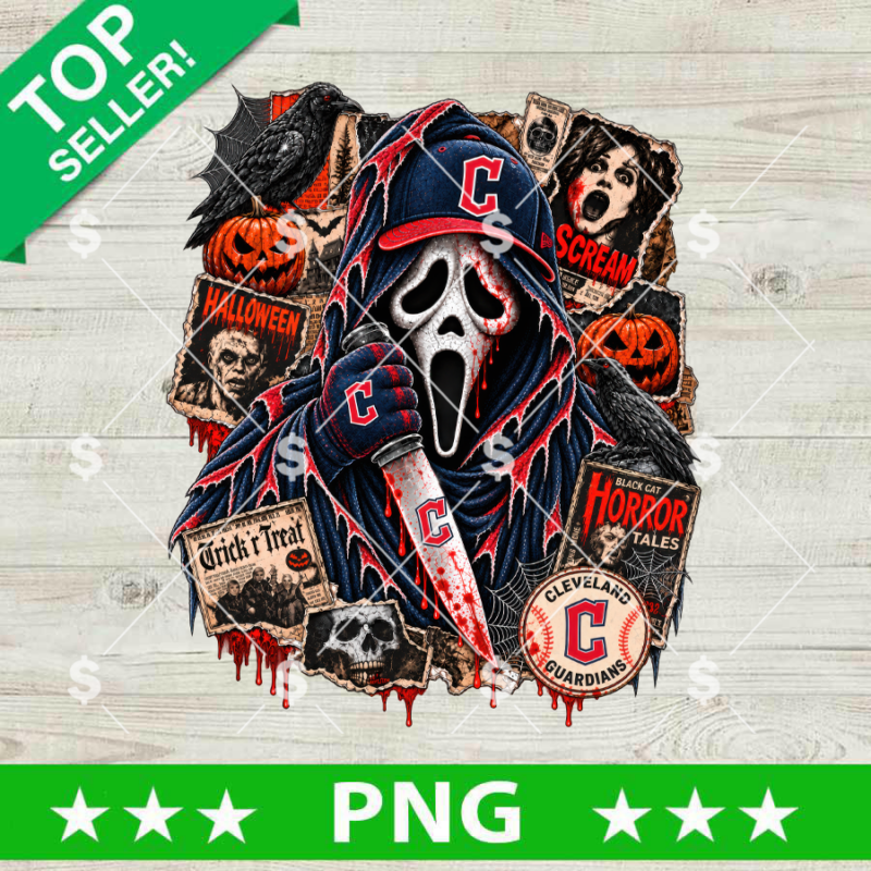 Detroit Tigers Ghostface Halloween PNG