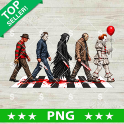 Horror Characters Abbey Road PNG, Horror Abbey Road PNG, Halloween Horror PNG