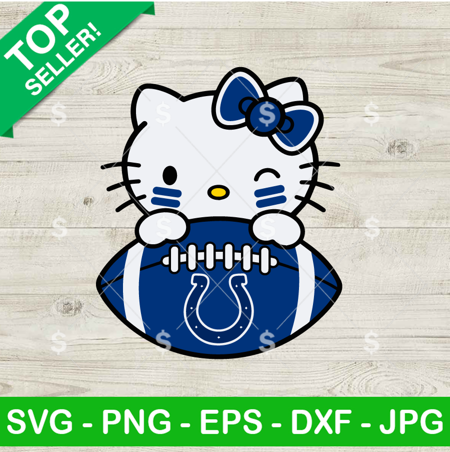 Hello Kitty Indianapolis Colts SVG design