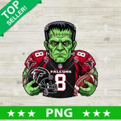 Atlanta Falcons Frankenstein PNG football design with green monster wearing jersey
