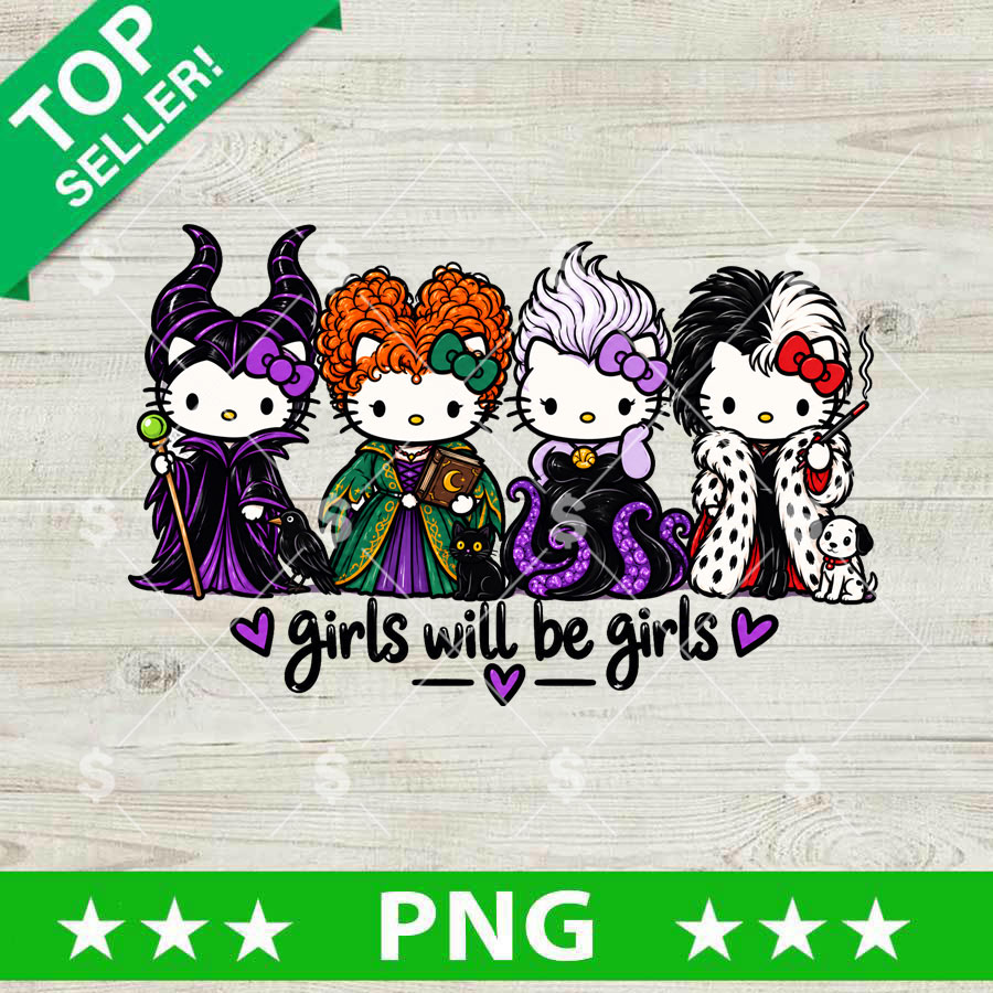 Hello Kitty Disney Villains PNG characters