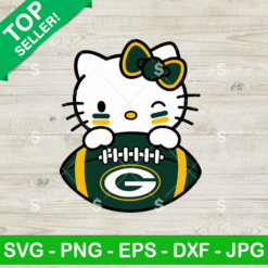 Hello Kitty Green Bay Packers SVG design