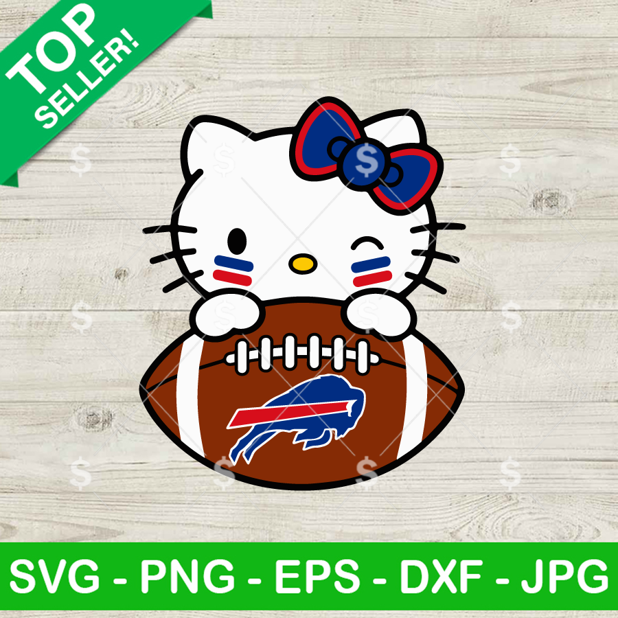 Hello Kitty Buffalo Bills SVG football design