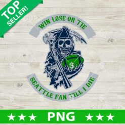Seattle Fan Dad PNG featuring a skeleton in a wide-brimmed hat holding a green football with circular football lettering