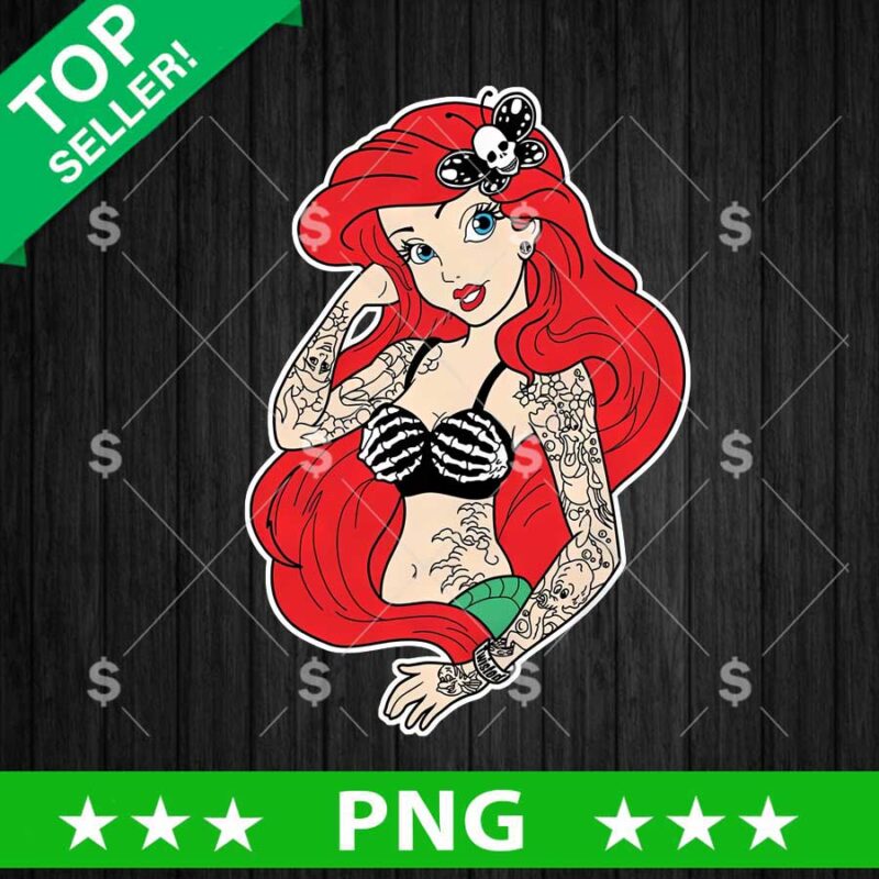 Ariel Disney Princess Tattoo PNG