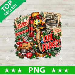 A Christmas Story Oh Fudge PNG Sublimation Design, Classic Holiday Leg Lamp Graphic