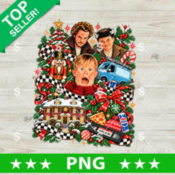 Home Alone Christmas PNG, Retro Movie Sublimation Digital Design for Crafts