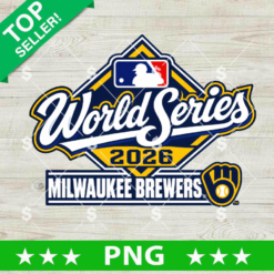 Milwaukee Brewers World Series MLB PNG design with official diamond crest emblem and team ball-in-glove logo for baseball sublimation