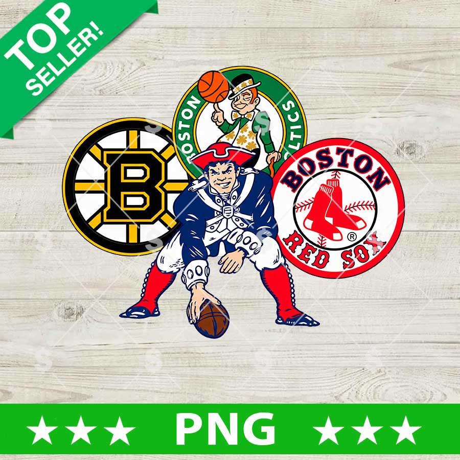 Boston Sports Teams PNG Patriots Celtics Bruins Red Sox digital cut file design