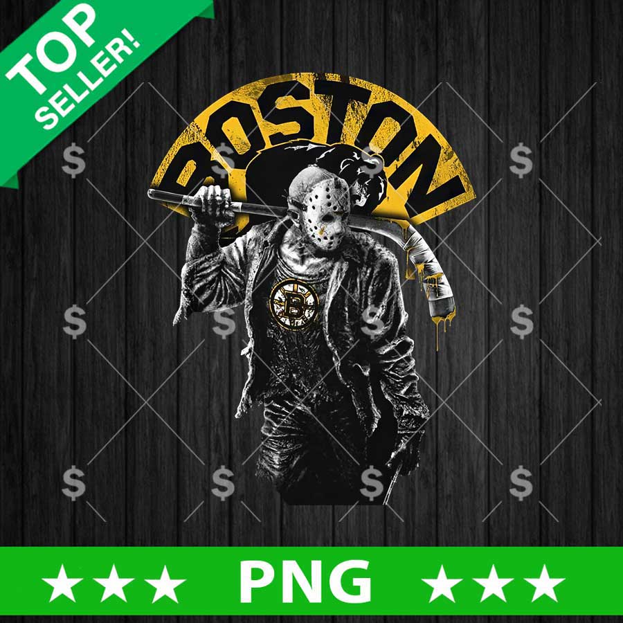 Boston Bruins PNG Jason Voorhees hockey horror sublimation design for DTF shirts