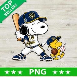 Milwaukee Brewers Snoopy PNG digital download baseball clipart design