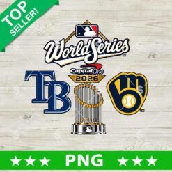 World Series 2026 Rays vs Brewers PNG baseball matchup digital cut file design