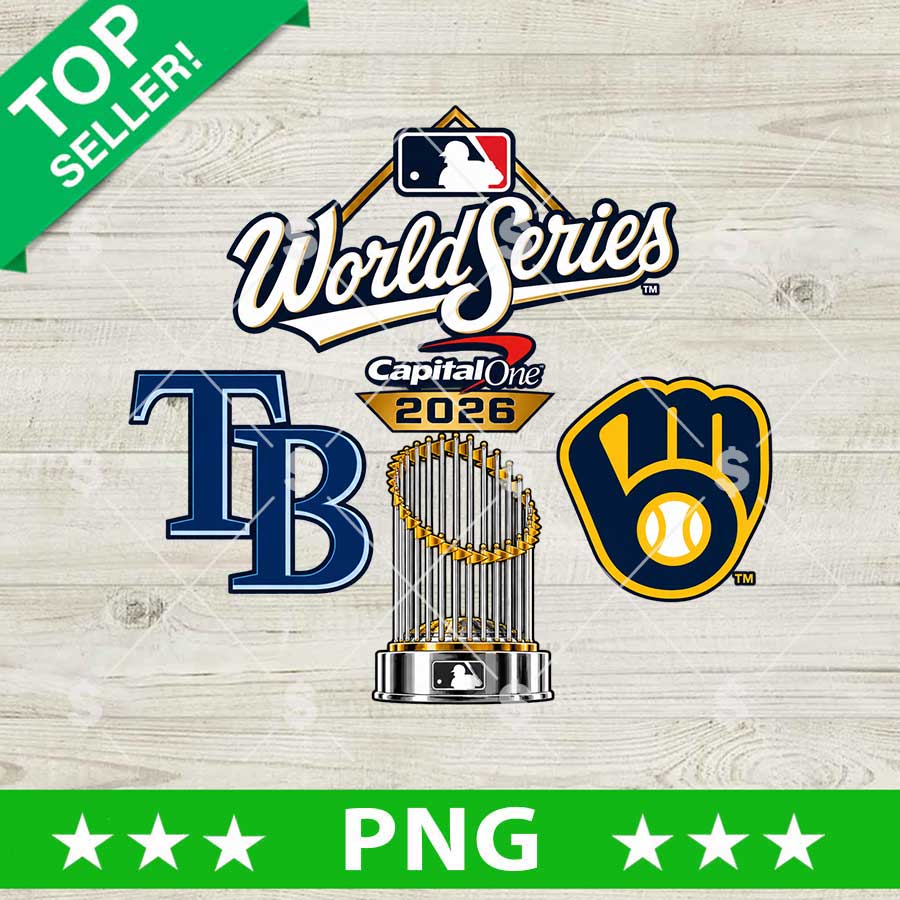 World Series 2026 Rays vs Brewers PNG baseball matchup digital cut file design