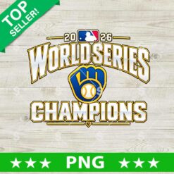 Milwaukee Brewers 2026 World Series Champions PNG baseball sublimation design for shirts and crafts.