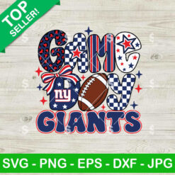 New York Giants SVG, Game Day Bow Football Cut File for Cricut & Sublimation