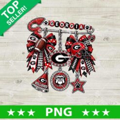 Georgia Bulldogs Football Brooch Pin PNG sublimation digital design download