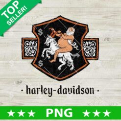 Harley-Davidson PNG vintage biker rider and white horse emblem