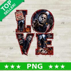 Michael Myers LOVE PNG Halloween Horror Movie Sublimation Design File