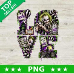 Beetlejuice LOVE PNG Halloween horror movie sublimation digital design download