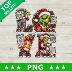 Grinch Cindy Lou Who LOVE PNG Christmas Sublimation Design File
