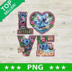Stitch LOVE PNG Tropical Beach Summer Sublimation Design File
