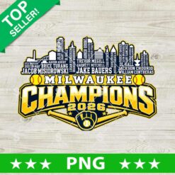 Milwaukee Brewers Champions 2026 PNG baseball roster digital download