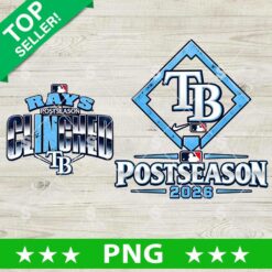 Tampa Bay Rays Postseason 2026 PNG Clinched baseball diamond digital cut file design