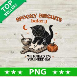 Spooky Biscuits Bakery PNG, Halloween Cat Sublimation Digital Download