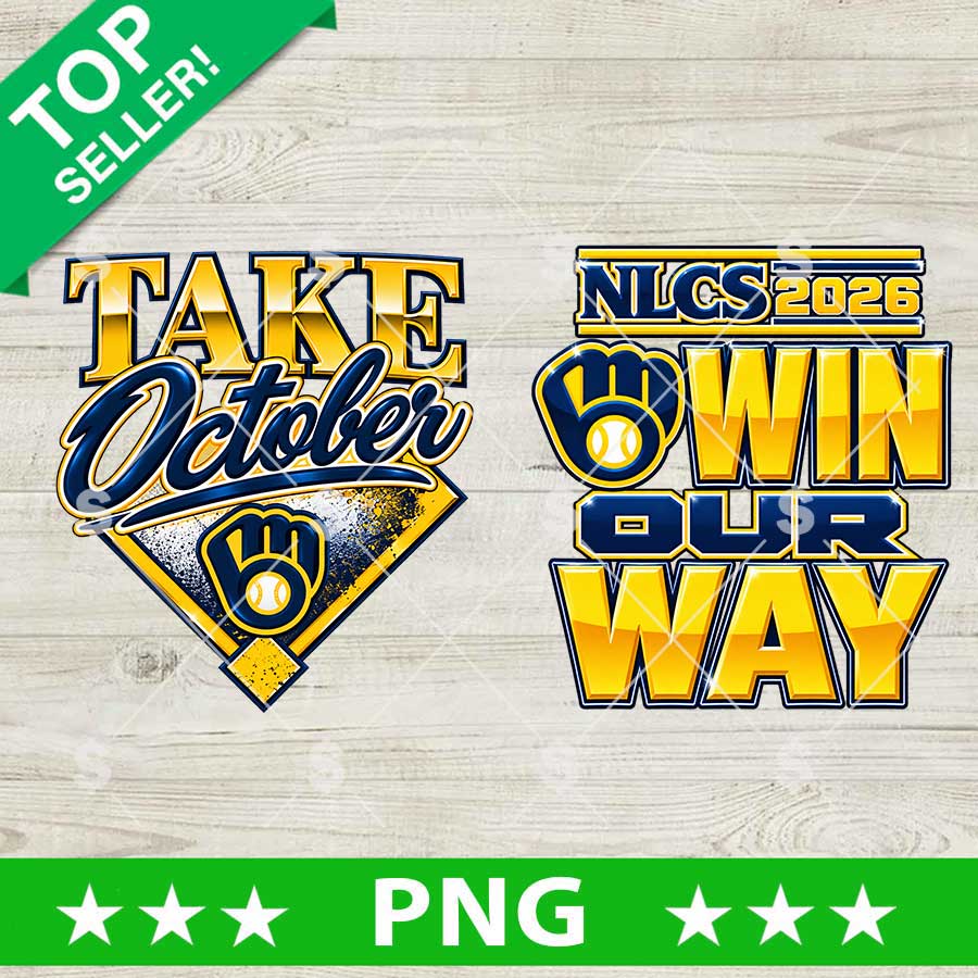 Milwaukee Brewers Take October PNG bundle baseball digital download design