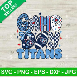 Tennessee Titans SVG, Game Day Bow Football Cut File for Cricut & Sublimation