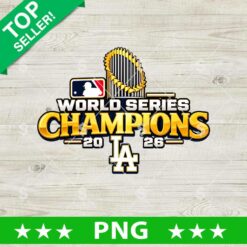 Los Angeles Dodgers World Series Champions 2026 PNG digital design download